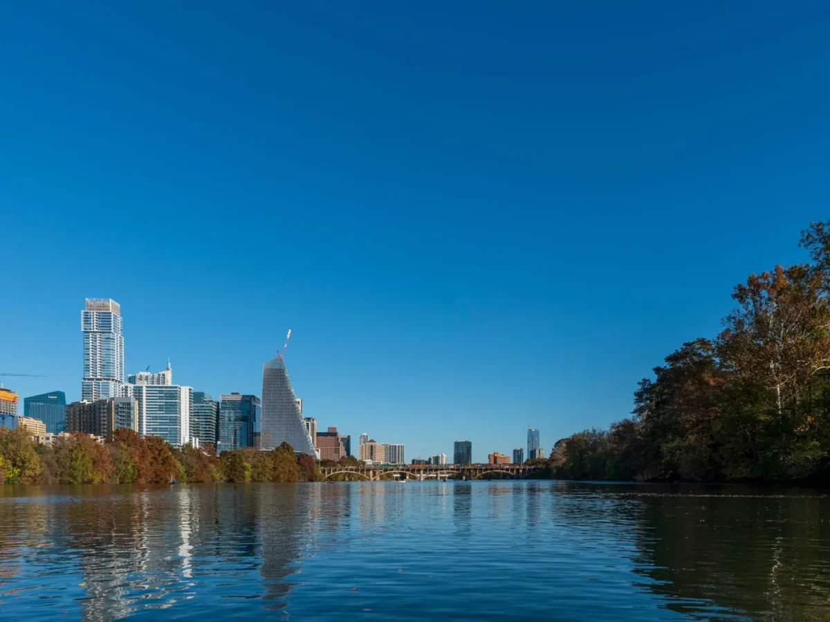 Austin skyline across the Colorado River