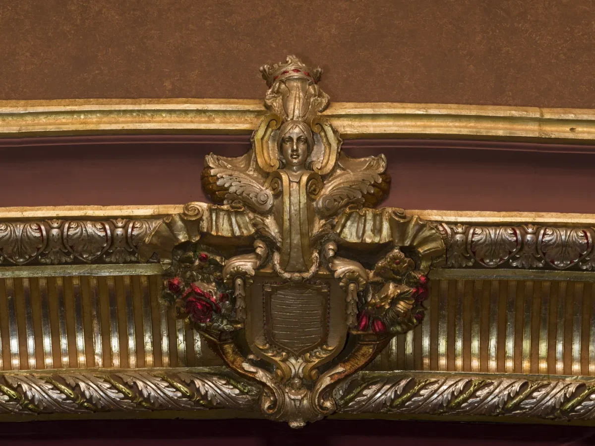 Ornamental details inside the Jefferson Theatre in Beaumont, Texas