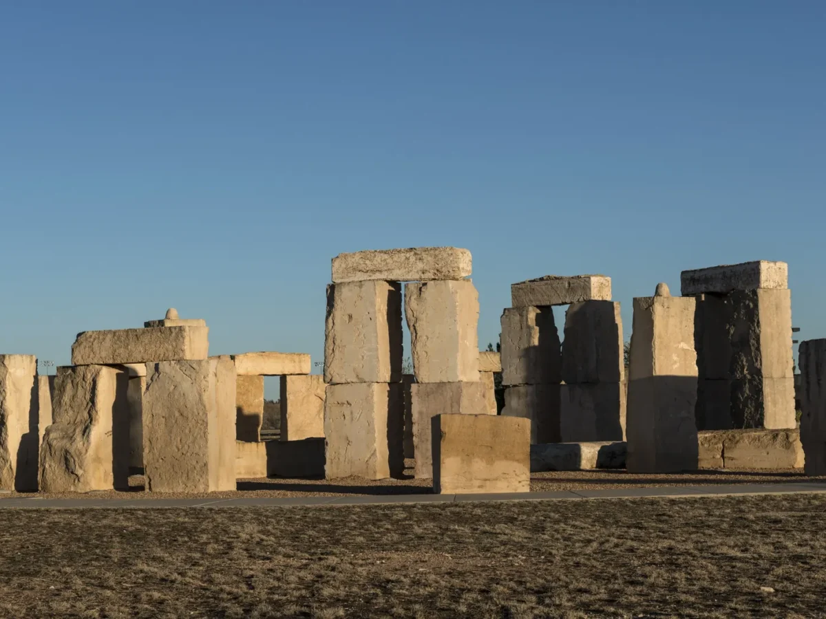 Stonehenge replica on the UT Permian Basin campus in Odessa, Texas