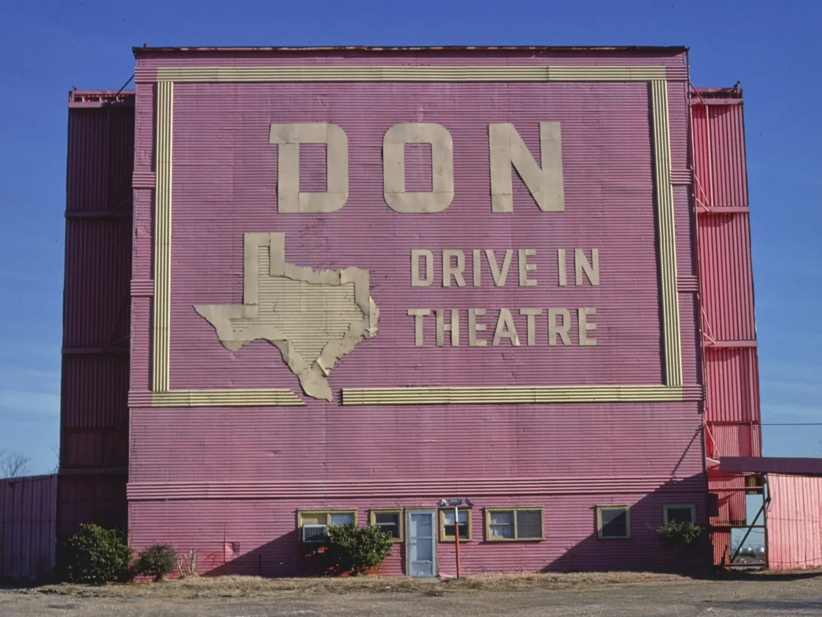 Screen of the Don Drive-in Theater in Port Arthur, Texas