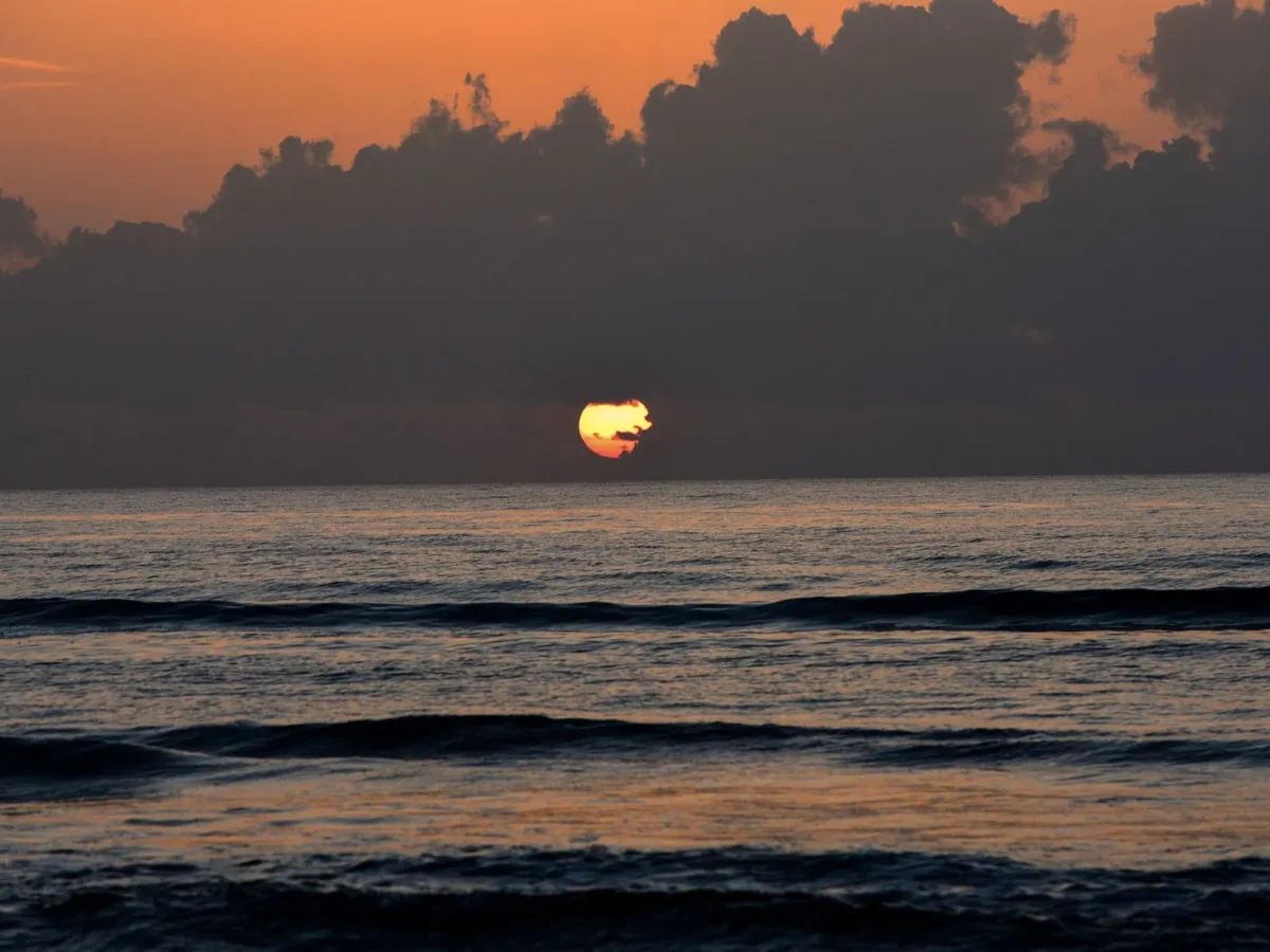 Sunset over the Gulf at South Padre Island