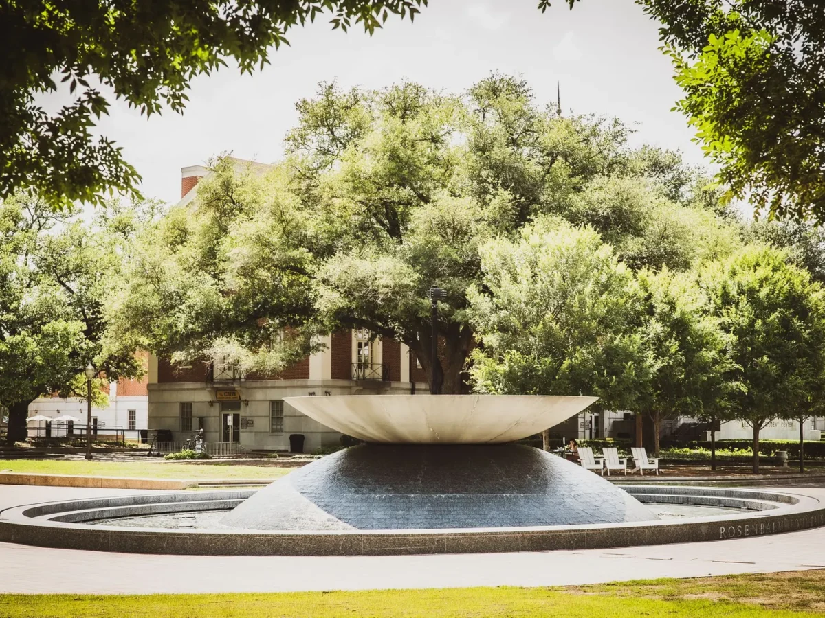 Rosenbalm Fountain on the Baylor University campus in Waco, Texas